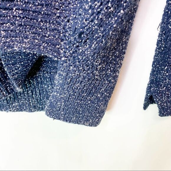 Rag & Bone Navy Blue Marled Oversized Knit Sweater Size XS Loose Fit - Picture 5 of 5
